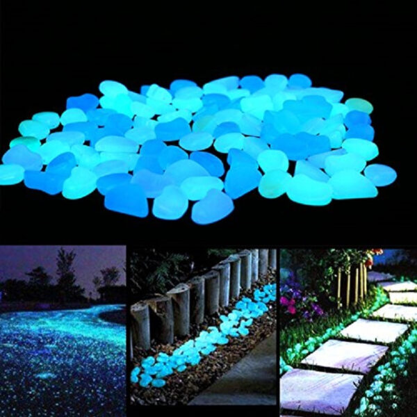 100Pcs Garden Decor Luminous Stones Glow In Dark Decorative Pebbles Pebble Rocks Outdoor Fish Tank Aquarium Decorations 2025 - US $8.99