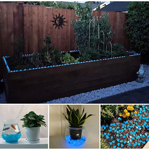 100Pcs Garden Decor Luminous Stones Glow In Dark Decorative Pebbles Pebble Rocks Outdoor Fish Tank Aquarium Decorations 2025 - US $8.99