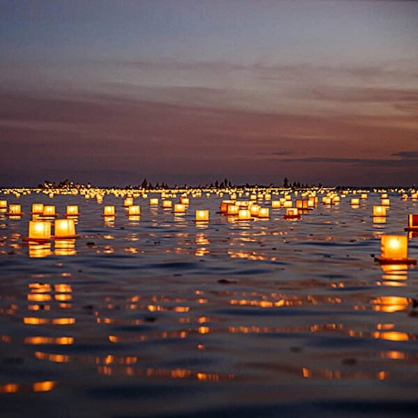 10PCS Square Paper Lantern With Floating Water Lanterns For Wedding Birthday Party No Candle 15X15CM/6“X6“ 2025 - US $10.99