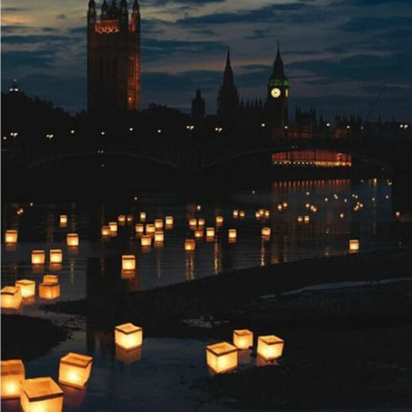 10PCS Square Paper Lantern With Floating Water Lanterns For Wedding Birthday Party No Candle 15X15CM/6“X6“ 2025 - US $10.99