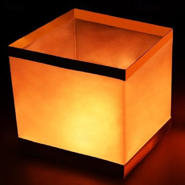10PCS Square Paper Lantern With Floating Water Lanterns For Wedding Birthday Party No Candle 15X15CM/6“X6“ 2025 - US $10.99