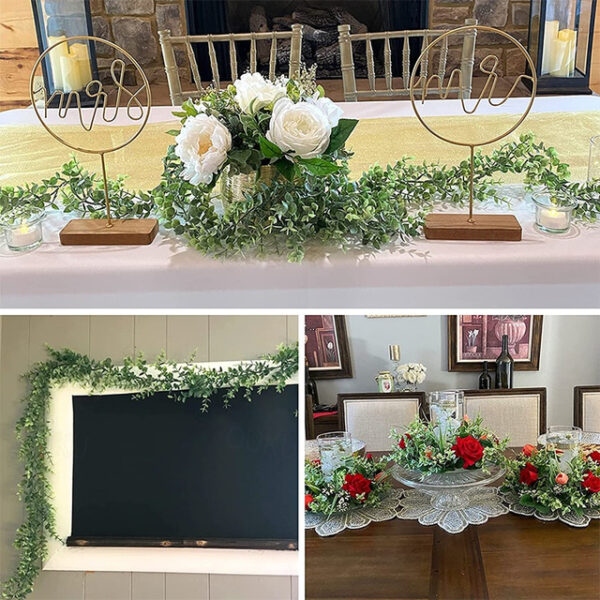 1PC artificial green plant artificial eucalyptus wreath vine 1.8m ins eucalyptus wall hanging simulation plant vine Wedding Decoration 2024 - US $9.99