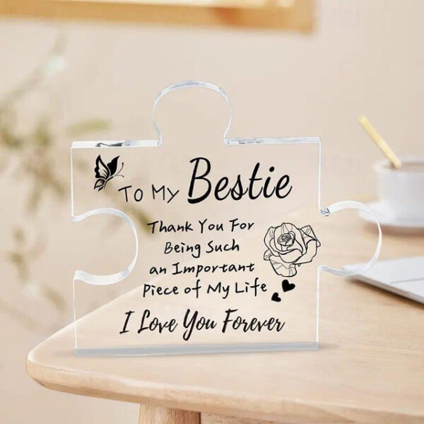 1pc, Gifts For Women, Engraved Puzzle Acrylic Plaque 3.94 X 3.94 Inch (About 10 X 10 Cm), Birthday Gifts For Women Friendship, Friendship Gifts For Wo