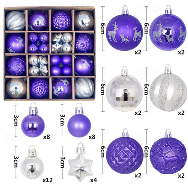 44Pcs Christmas Baubles Ornaments for Xmas Christmas Tree - Christmas Tree Decorations Hanging Ball for Holiday Wedding Party Decoration 2025 - US $16