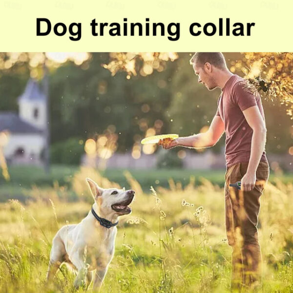 600M Electric Pet Dog Training Collar IPX7 Waterproof Rechargeable Collar Pet Anti Bark Remote Control Collar Pet Trainer Vibration Shock 16 Level Adj