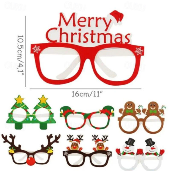 9pcs,/set Festive Glasses for Christmas, Birthdays, Weddings, and Parties - Perfect Photo Props and Party Supplies. 2025 - US $4.49