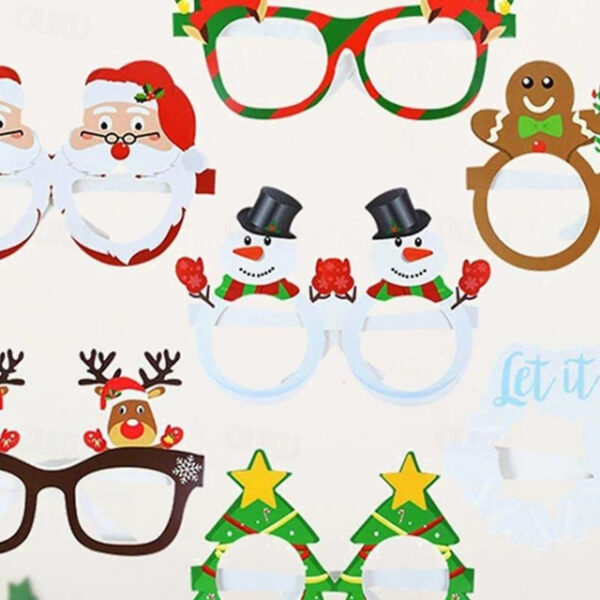 9pcs,/set Festive Glasses for Christmas, Birthdays, Weddings, and Parties - Perfect Photo Props and Party Supplies. 2024 - US $4.99