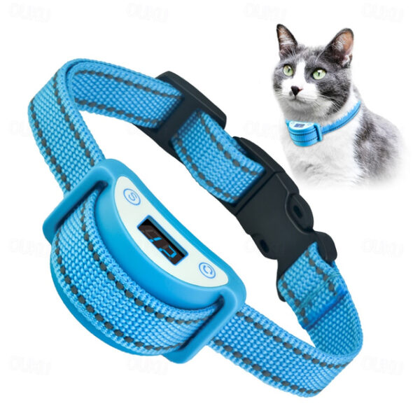 Cats Prevent Meowing Designed Bark Collar for Dogs, Bark Shock Collar Automatic,Sound Vibrate and Shock 3 Working Modes for Waterproof & Rechargeable