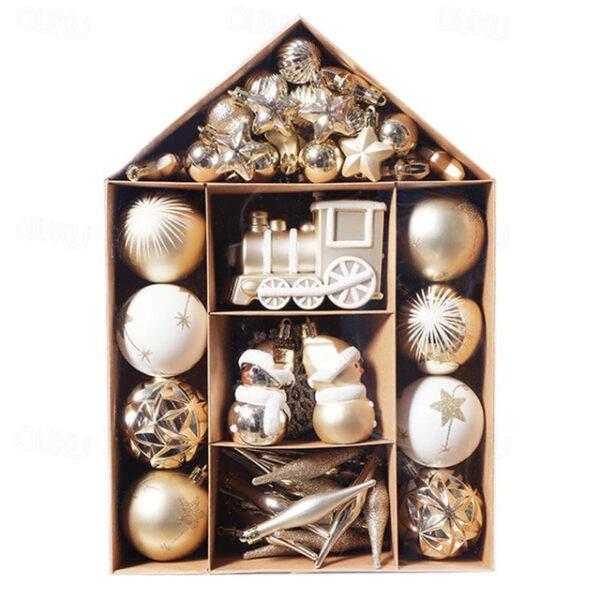 Christmas Baubles 70 House Painted Christmas Electroplating Gift Package Christmas Tree Ornaments Christmas Ball Set Ball 2025 - US $19.99