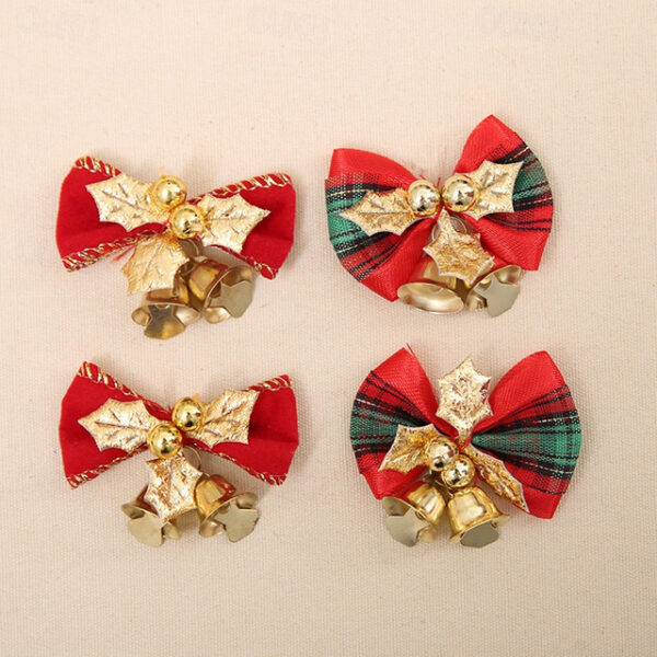 Christmas Bow, Christmas Wreath Christmas Tree Decoration Gifts, with Iron Bells 2025 - US $2.99