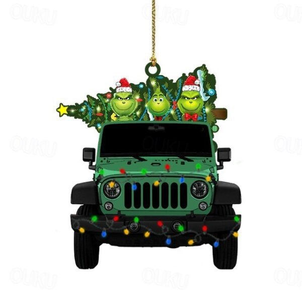 Christmas Car 2D Acrylic Decorations Car Decorations Christmas Tree Decorations Xmas Gift Home Decoration 2025 - US $5.49