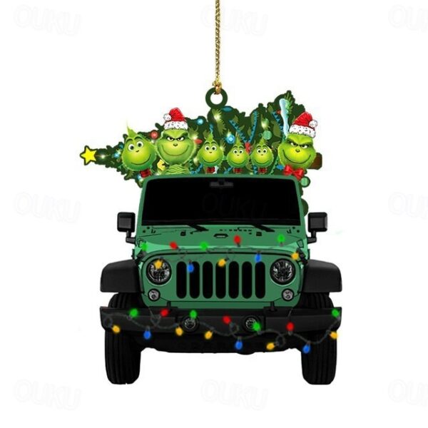 Christmas Car 2D Acrylic Decorations Car Decorations Christmas Tree Decorations Xmas Gift Home Decoration 2025 - US $5.49