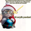 Christmas Cat Ornament,Acrylic 2D Flat Printed Xmas Tree Ornament and Car Rear View Mirror Accessories for Cat Lover 2025 - US $5.49