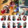 Christmas Cat Ornament,Acrylic 2D Flat Printed Xmas Tree Ornament and Car Rear View Mirror Accessories for Cat Lover 2025 - US $5.49