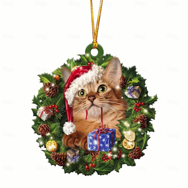 Christmas Decorations Christmas Tree Pendants Personalized Family Wooden Super Cute Cats Hangings Gifts Xmas Gift 2025 - US $5.99