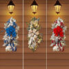 Christmas Decorations Christmas Wreaths Xmas Swags with Lights Cordless Prelit Stairway Stairway Staircase Window Wall Decoration Teardrop Trim Wreath