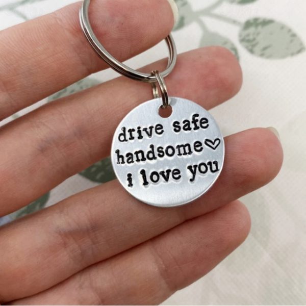 Christmas Gifts Anniversary Gift Drive Safe Keychain I Love You I Glass Keyring Valentine's Day Gift For Girlfriend Wife For Boyfriend Husband 2024 -