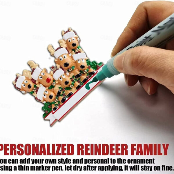 Christmas Tree Decorations Reindeer Family Cute Couple Deer Glitter Christmas Hat Traditional Rudolph Assorted Christmas Pendant Cute Deer Festive Win