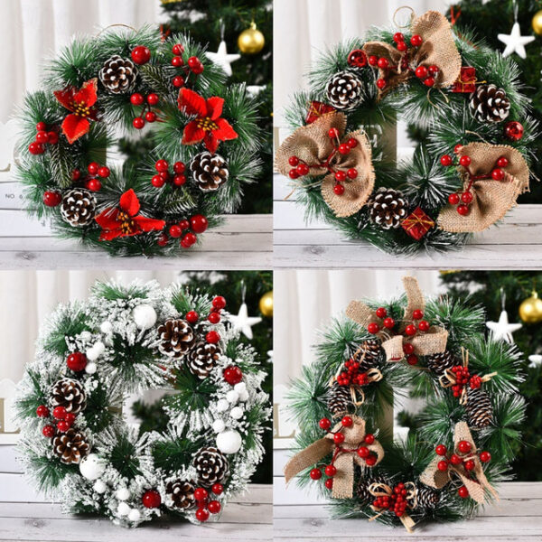 Christmas Wreath Outdoor for Front Door Winter Wreath Window Decoration 30cm/12inch Door Wreaths Outdoor Indoor Christmas Decoration Xmas Gift 2025 -