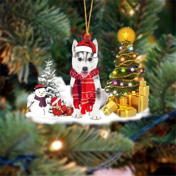 Creative New Car Pendant Christmas Dog Snowman Ornament Christmas Tree Pendant Acrylic Backpack Pendant Xmas Gift 2024 - US $4.99