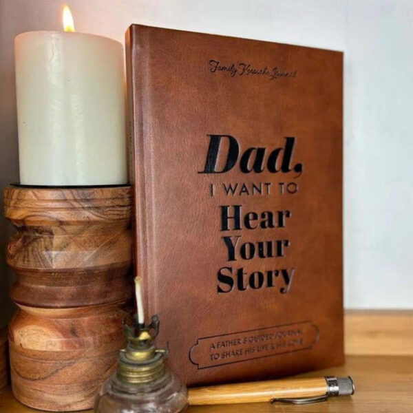 Dad I Want to Hear Your Story Heirloom Edition A Father’s Guided Journal To Share His Life & His Love Christmas Gift For Dad,Mom (Brown Type is Hardco