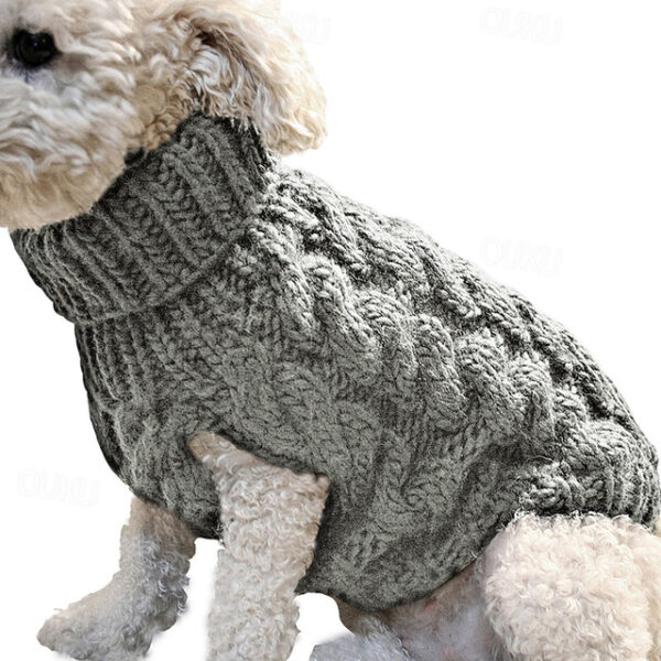 Dog Cat Sweater Jumper Fashion Casual Winter Warm Breathable Soft Washable Comfortable Outdoor Casual Daily Dog Clothing for Bichon Frise Pomeranian B