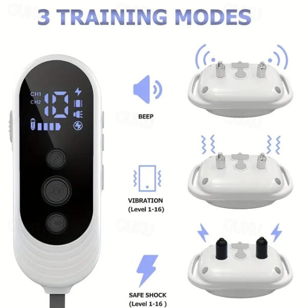 Dog Shock Collar Training Collar With Remote Control IP67 Waterproof Dog Collar For Large Medium And Small Dogs 2024 - US $63.99