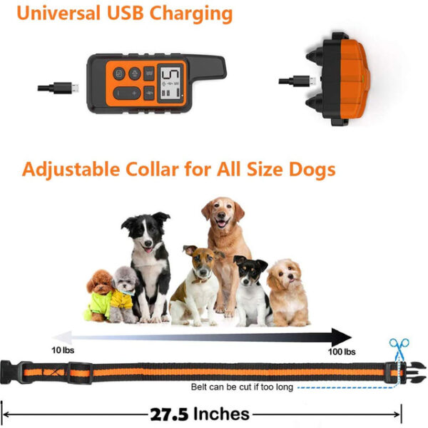 Dog Training Shock Collar Remote Controlled Adjustable New Design Dog Pets Electronic Behaviour Aids For Pets 2024 - US $32.99