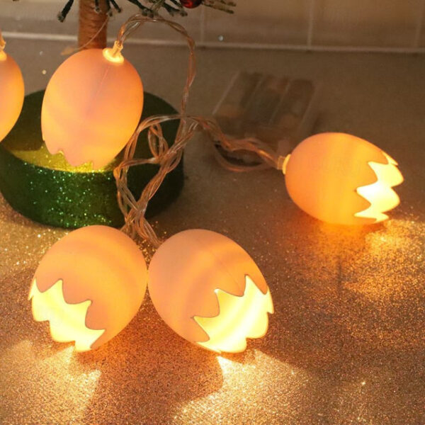 Easter Egg String Lights 1.5m 10LEDs Egg Rabbit Chicks LED Fairy String Lights Battery Powered for Easter Yard Party Indoor Outdoor Home Decorations 2
