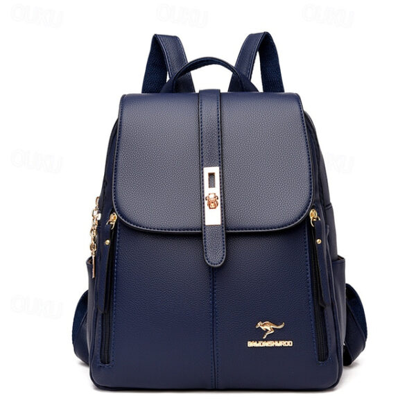 Elegant PU Leather Backpack for School and Travel - Stylish and Durable with Multiple Color Options, Perfect for Students, Back to School 2025 - US $3