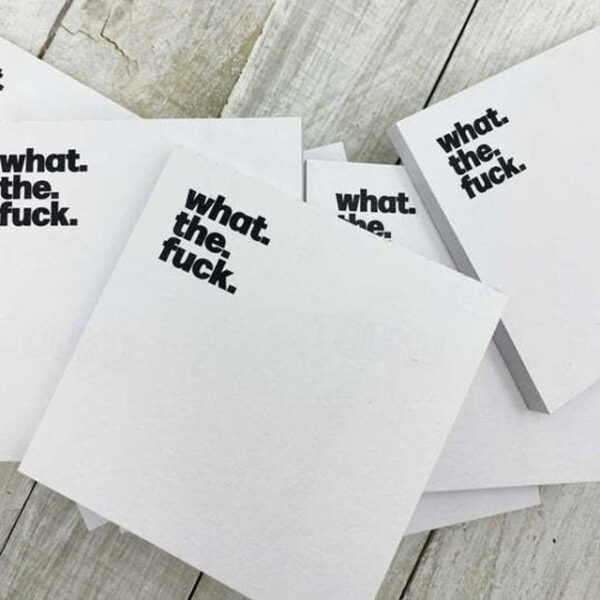 Fresh Outta Fucks Pad - Funny Novelty Memo Sticky Notes - Snarky Office Supplies for Work Office Desk Accessory Gifts for Co-Workers Friends White Ele