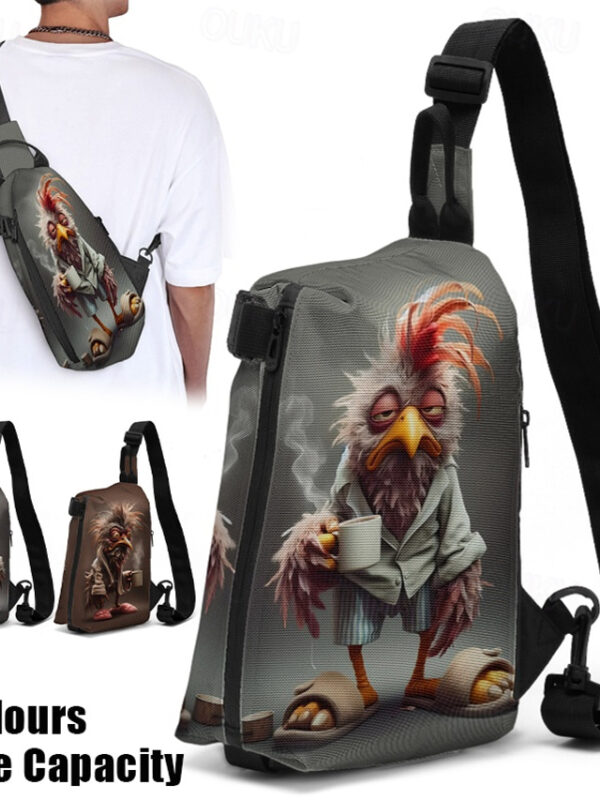 Funny Cartoon Rooster Sling Bag with Adjustable Strap – Casual Lightweight Crossbody Bag for Everyday Use 2025 - US $34.99