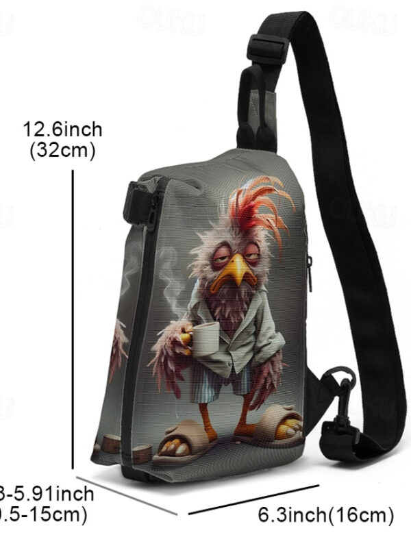 Funny Cartoon Rooster Sling Bag with Adjustable Strap – Casual Lightweight Crossbody Bag for Everyday Use 2025 - US $34.99