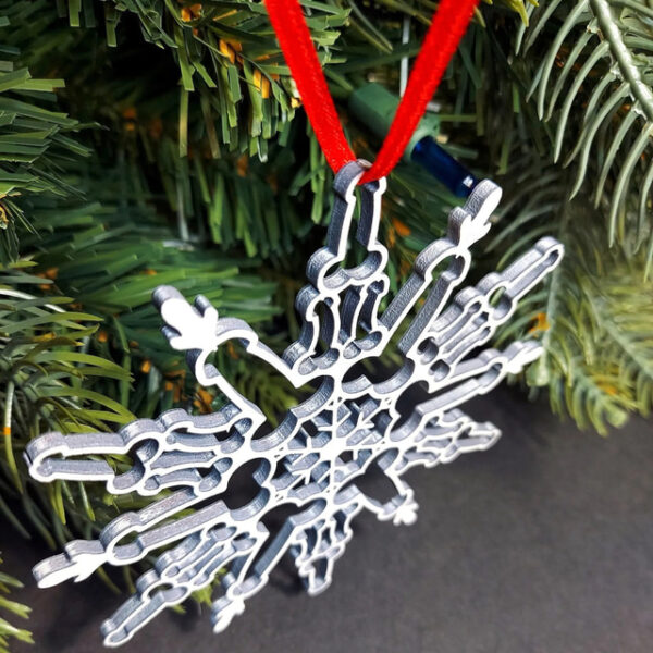 Funny Snowflake Ornament Metal Christmas Snowflake Pendant Christmas Pendant Interesting Snowflake Pendant 2025 - US $5.99