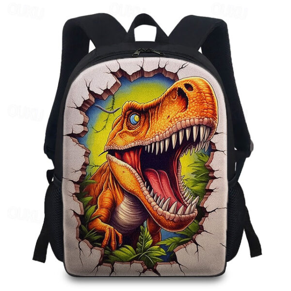 Large Capacity Dinosaur Animal Print Backpack for Kids - Fun and Durable School Bag with Adjustable Straps, Available in Two Patterns 2025 - US $22.99