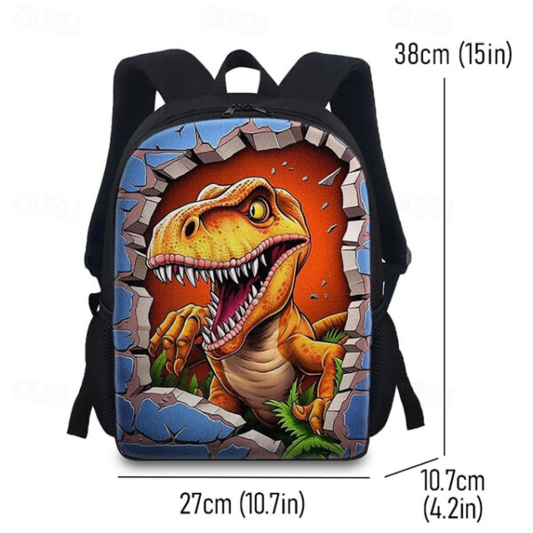 Large Capacity Dinosaur Animal Print Backpack for Kids - Fun and Durable School Bag with Adjustable Straps, Available in Two Patterns 2025 - US $22.99