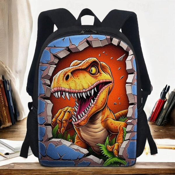 Large Capacity Dinosaur Animal Print Backpack for Kids - Fun and Durable School Bag with Adjustable Straps, Available in Two Patterns 2025 - US $22.99