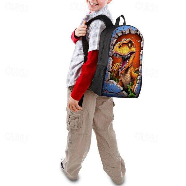 Large Capacity Dinosaur Animal Print Backpack for Kids - Fun and Durable School Bag with Adjustable Straps, Available in Two Patterns 2025 - US $22.99