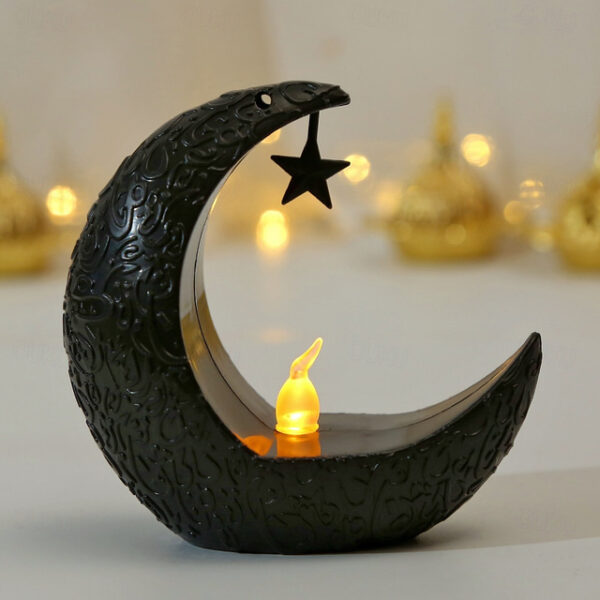 LED Star Moon Candle Light Eid al-Fitr Mubarak Festival Decor Night Light Muslim Holiday Home Decoration Lantern 2025 - US $6.49