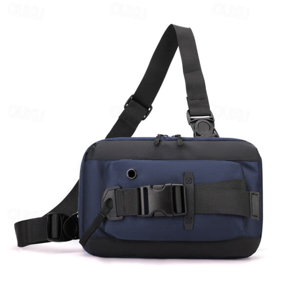 Men's Crossbody Bag Oxford Cloth Outdoor Daily Zipper Large Capacity Foldable Durable Patchwork Black Blue Green 2025 - US $20.99