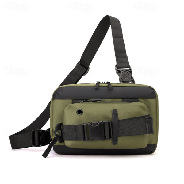 Men's Crossbody Bag Oxford Cloth Outdoor Daily Zipper Large Capacity Foldable Durable Patchwork Black Blue Green 2025 - US $20.99