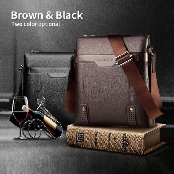 Men's Crossbody Bag Shoulder Bag PU Leather Messenger Bag Outdoor Daily Adjustable Solid Color Black Brown Business Bag 2025 - US $22.99