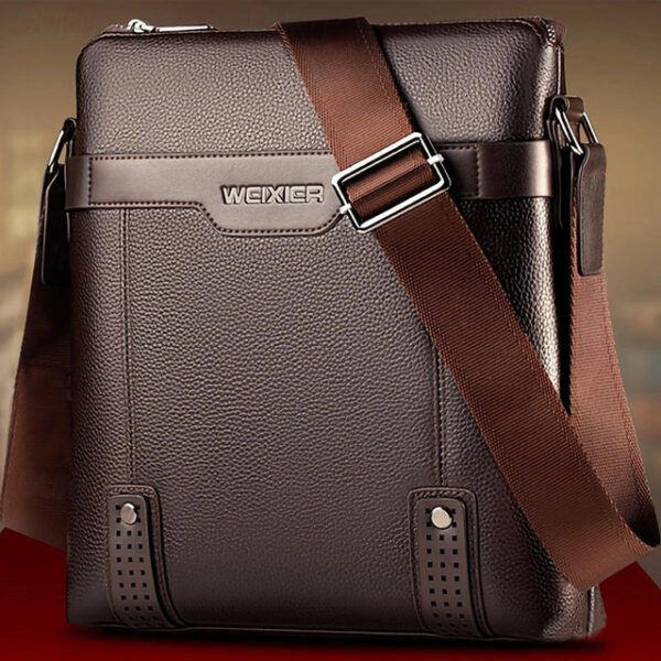 Men's Crossbody Bag Shoulder Bag PU Leather Messenger Bag Outdoor Daily Adjustable Solid Color Black Brown Business Bag 2025 - US $22.99