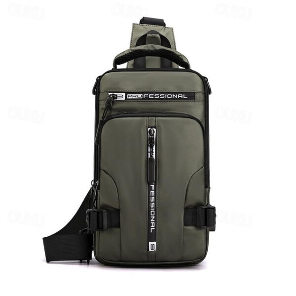 Men's Multifunction Crossbody Bag with USB Charging Port - Large Capacity, Back to School Shoulder Bag 2025 - US $22.99