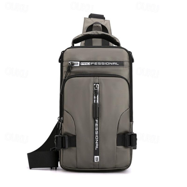 Men's Multifunction Crossbody Bag with USB Charging Port - Large Capacity, Back to School Shoulder Bag 2025 - US $22.99