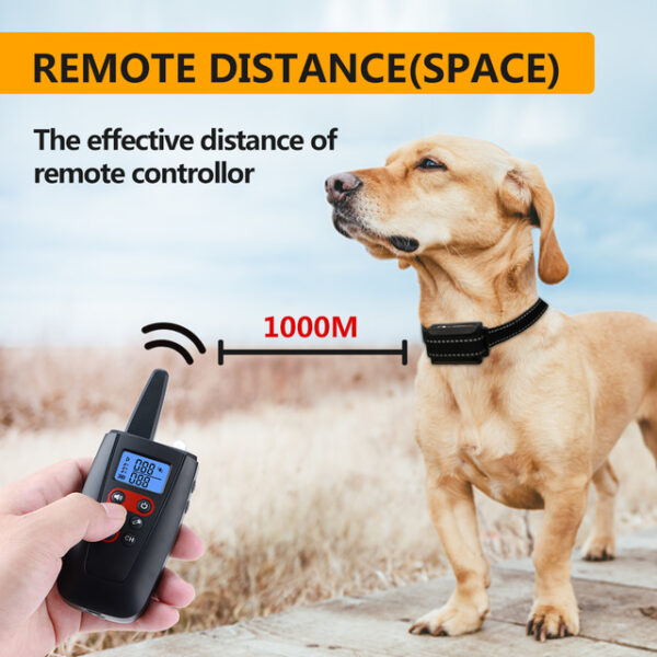 No Shock Dog Training Collar 3300ft Range Beep Vibrating Pet Trainer IPX7 Waterproof Rechargeable Pet Training Collar No Prongs Sound and Vibration Co