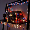 Patriotic 10ft 20LED Star String Lights Decor Independence Day, Fourth of July LED Star Fairy Lights with Remote Control Red White Blue 8 Modes Batte