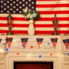 Patriotic 10ft 20LED Star String Lights Decor Independence Day, Fourth of July LED Star Fairy Lights with Remote Control Red White Blue 8 Modes Batte
