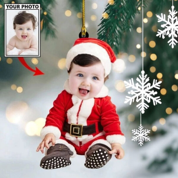 Personalized Photo Christmas Ornaments Acrylic 2D Custom Baby Face Christmas Tree Ornaments Xmas Decoration Hanging Pendant Gifts 2025 - US $6.99