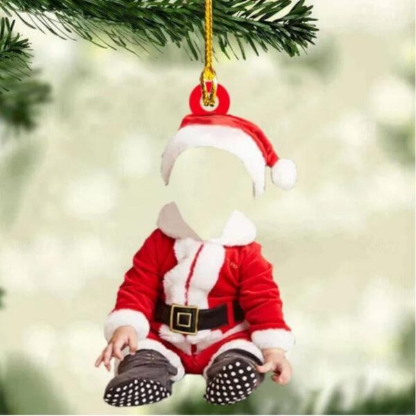 Personalized Photo Christmas Ornaments Acrylic 2D Custom Baby Face Christmas Tree Ornaments Xmas Decoration Hanging Pendant Gifts 2025 - US $6.99